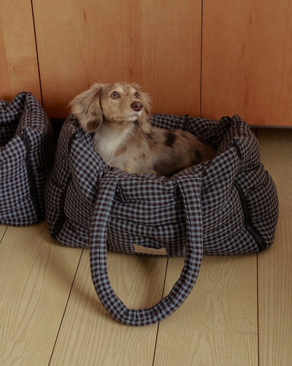 Cloud Pudding Bag / Brown Check