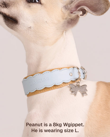 【予約】Scalloped Leather Collar / 3Color