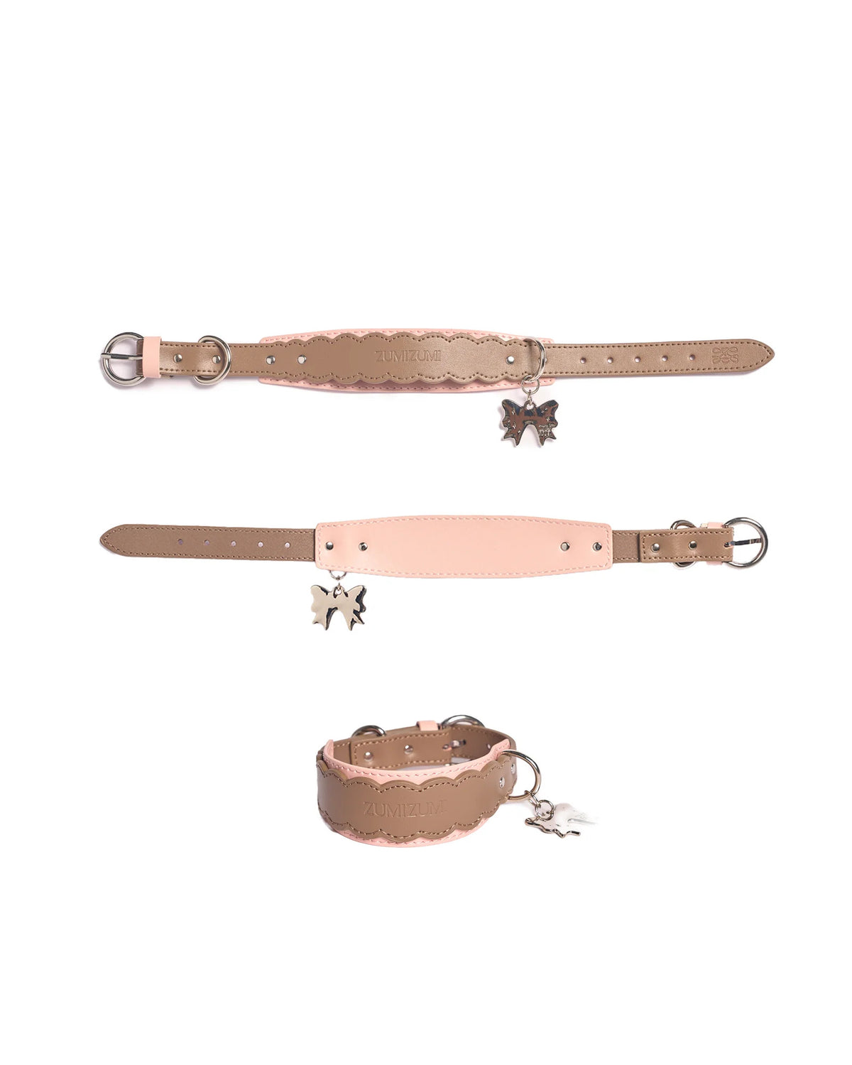 【予約】Scalloped Leather Collar / 3Color