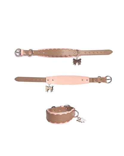 【予約】Scalloped Leather Collar / 3Color