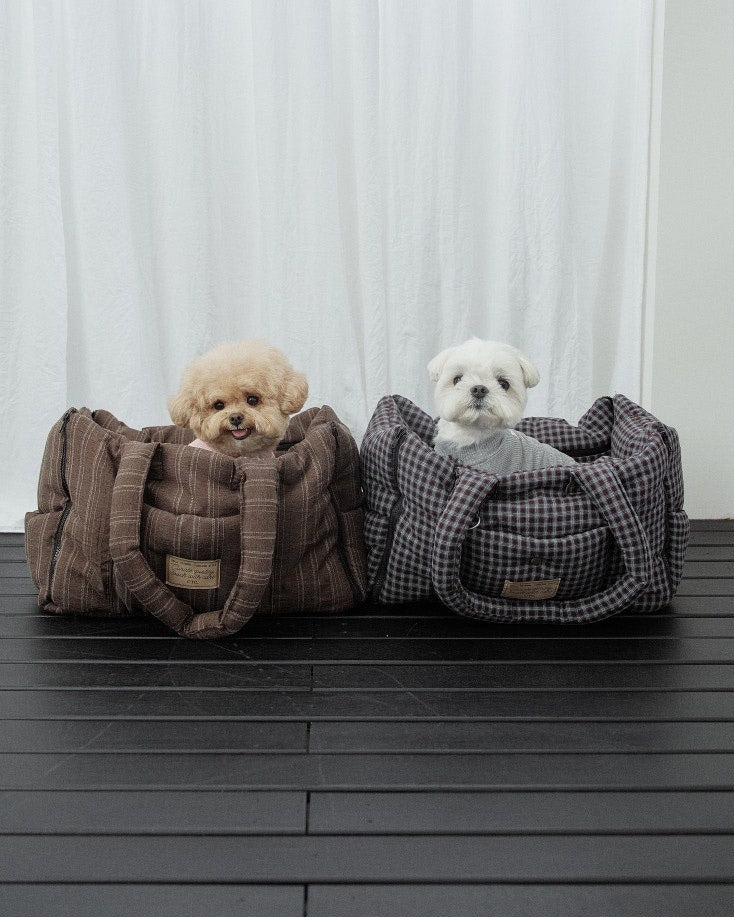 Cloud Pudding Bag / Brown Check