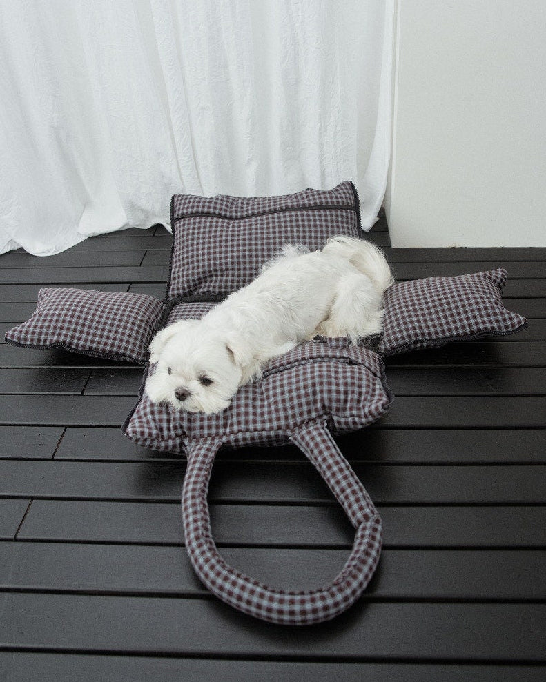 Cloud Pudding Bag / Brown Check