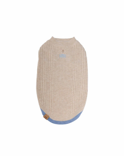 Oxford Logo Knit Vest 2.0 / OAT・LIGHT BLUE