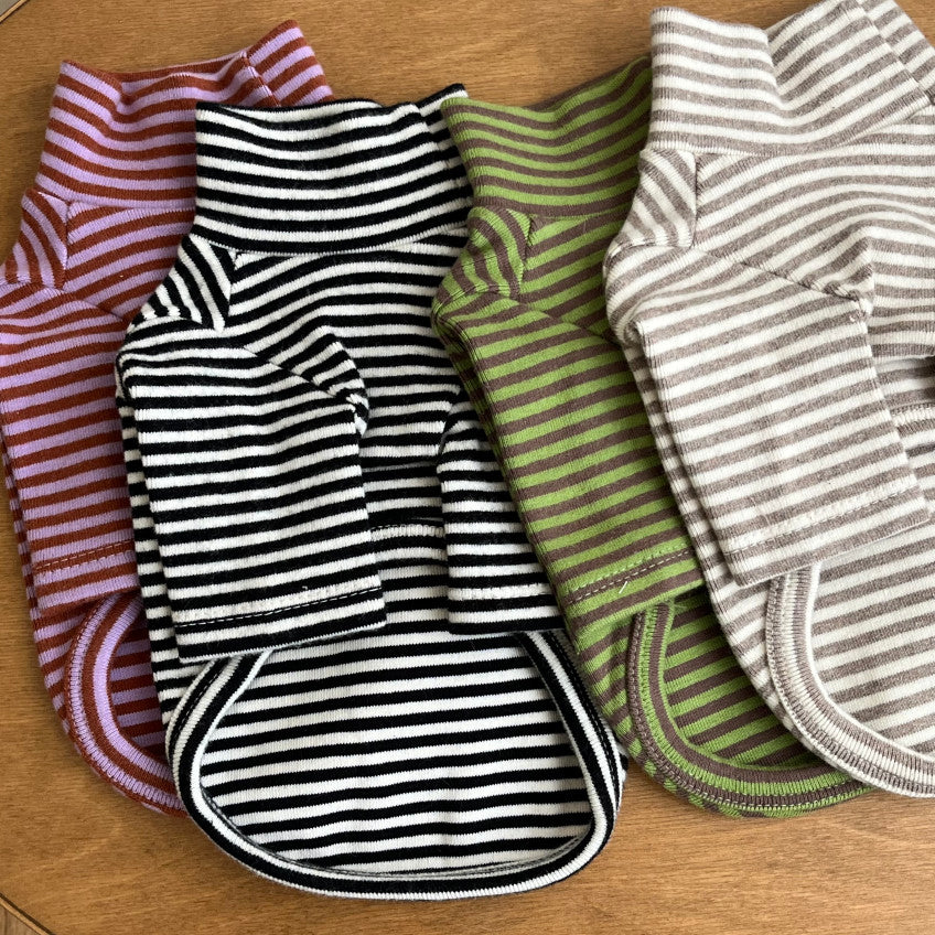 Everyday Stripe Turtle-Neck / 4Color