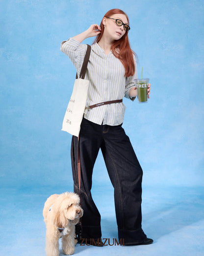 【予約】Chelsea Pet Hands-free Leash / Classic (Brown・Blue)