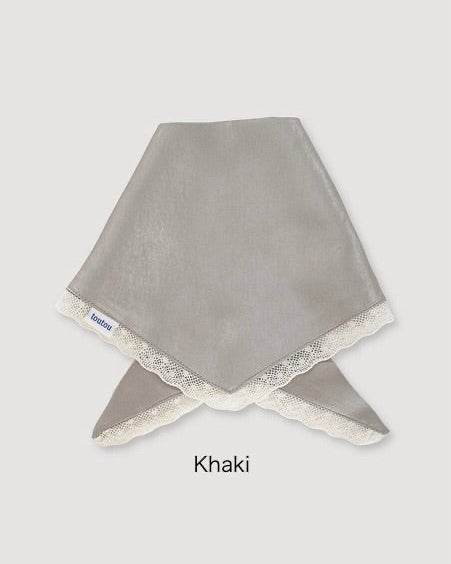 【予約】Satin Lace Scarf / 2Color