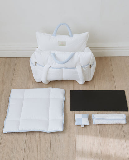 Cuddle-Bag / White blue