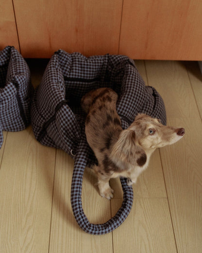 Cloud Pudding Bag / Brown Check