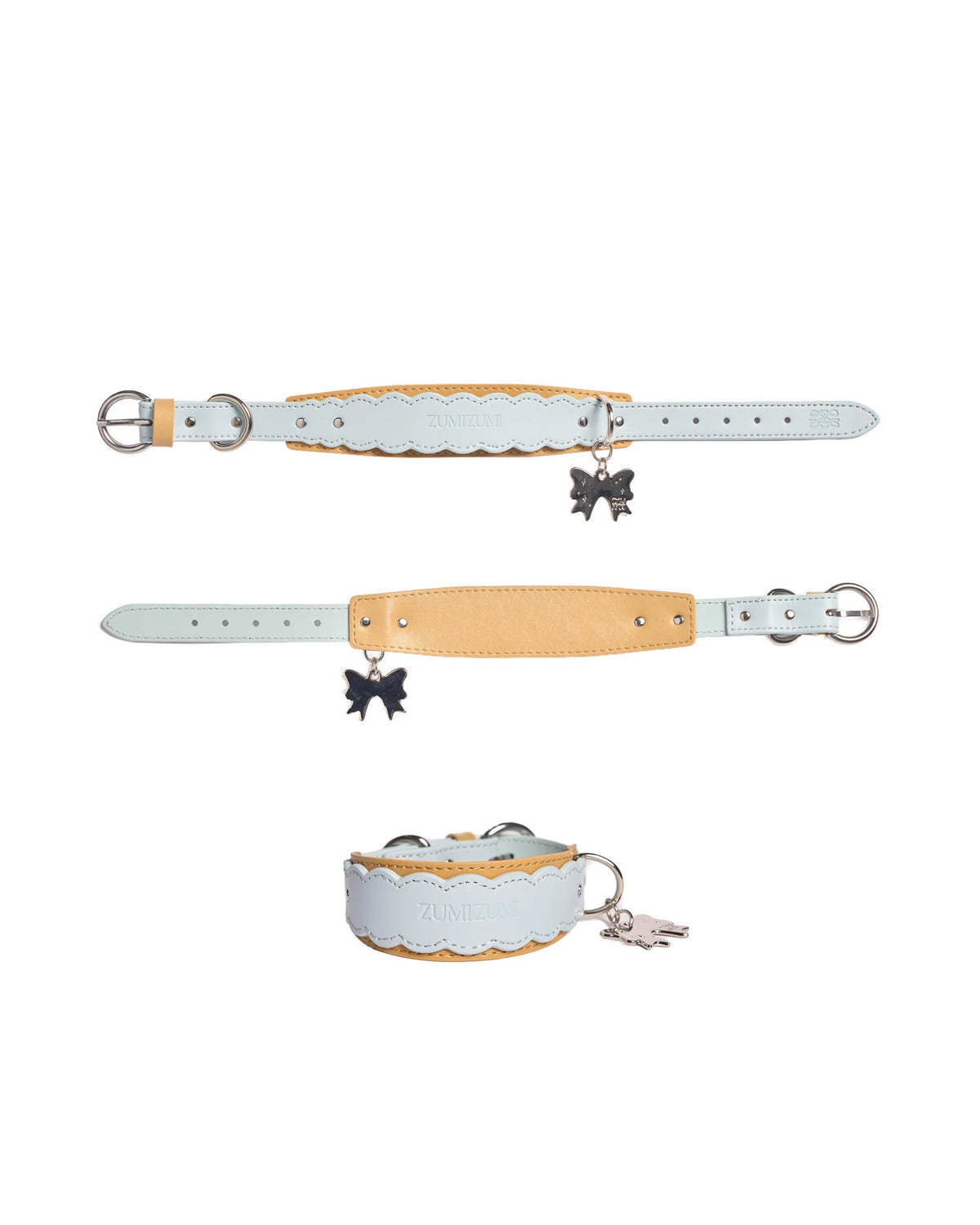 【予約】Scalloped Leather Collar / 3Color
