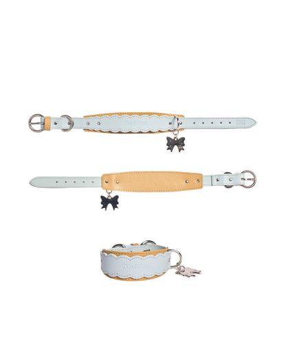 【予約】Scalloped Leather Collar / 3Color