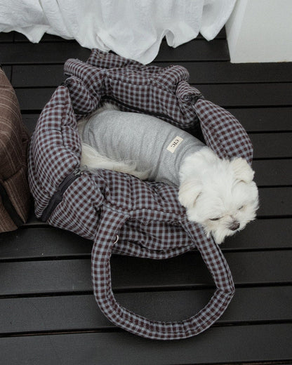 Cloud Pudding Bag / Brown Check