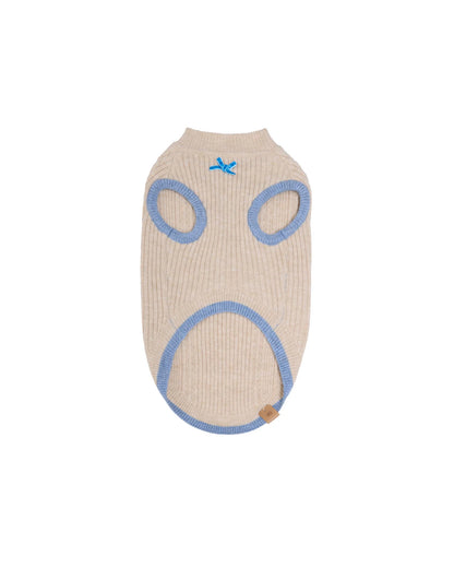 Oxford Logo Knit Vest 2.0 / OAT・LIGHT BLUE