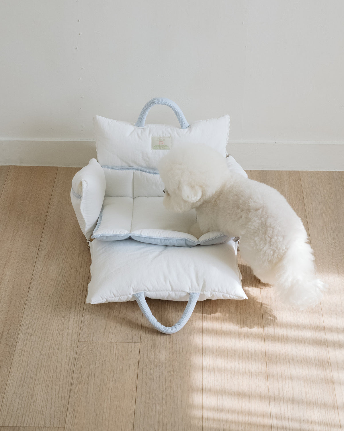 Cuddle-Bag / White blue