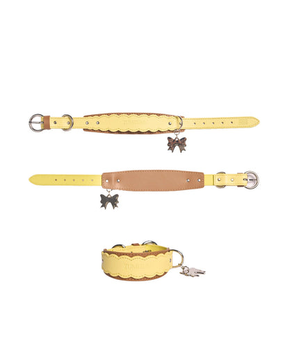 【予約】Scalloped Leather Collar / 3Color