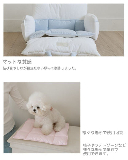 BIMEEドッグキャリーマットとビションフリーゼ